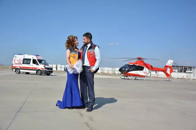 AFYONKARAHİSAR - Sağlıkçı çift, kara ve havadan el ele vererek hayat kurtarıyor AFYONKARAHİSAR - Sağlıkçı çift, kara ve havadan el ele vererek hayat kurtarıyor