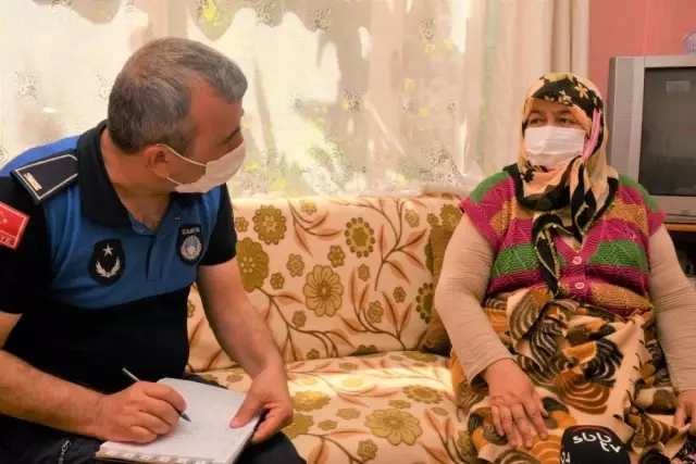 Samsun'da zabıta ekipleri hasta ve yaşlı kadının pazar alışverişini yaptı