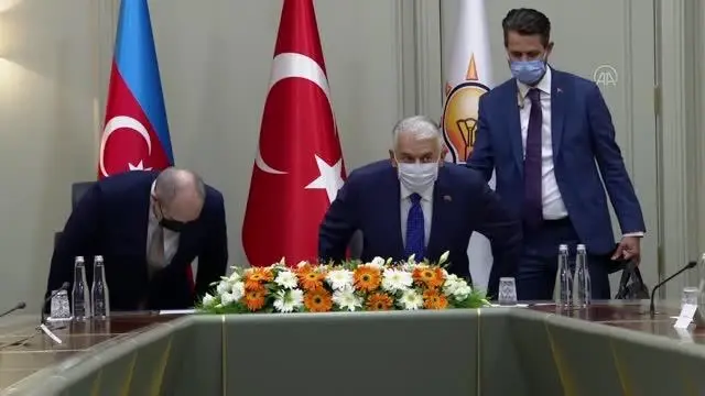AK Parti Genel Başkanvekili Yıldırım Yeni Azerbaycan Partisi heyeti ile görüştü AK Parti Genel Başkanvekili Yıldırım Yeni Azerbaycan Partisi heyeti ile görüştü