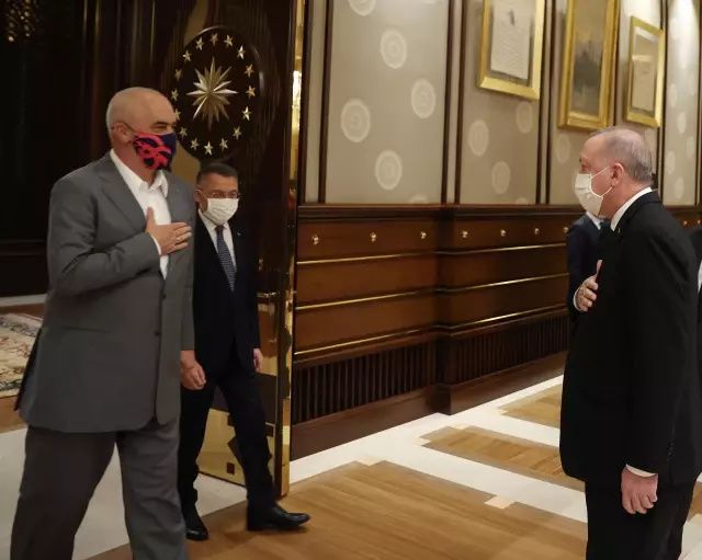 Cumhurbaşkanı Erdoğan, Arnavutluk Başbakanı Rama'yı Kabul Etti
