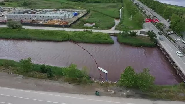 Kilez Deresi'ni atık su ile kırmızıya boyayan firmaya ceza