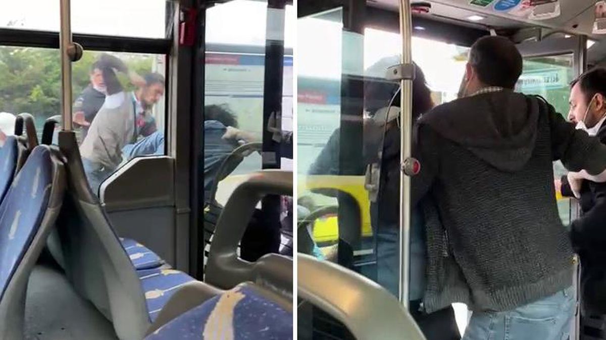 Metrobüste korku dolu anlar! Araç içerisinde başlayan tekmeli yumruklu kavga yola sıçradı
