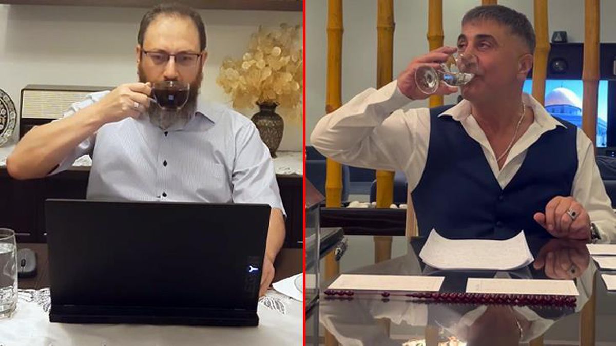 SADAT'tan Sedat Peker'in Suriye iddiasına benzer video ile yanıt! Masada su bardağı, çay ve tatlı tabağı