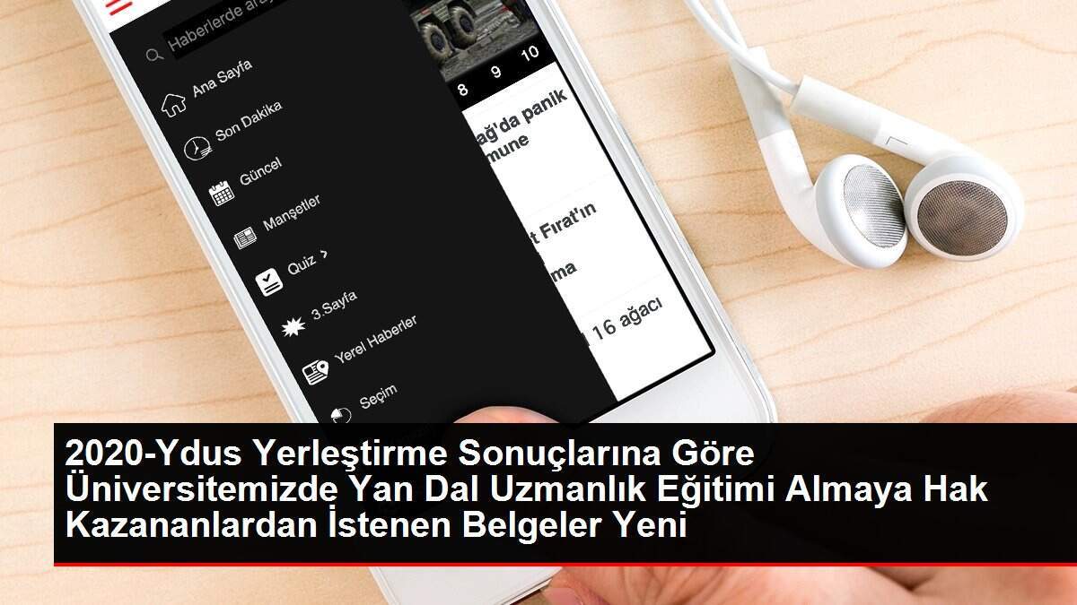2020-Ydus Yerleştirme Sonuçlarına Göre Üniversitemizde Yan Dal Uzmanlık Eğitimi Almaya Hak Kazananlardan İstenen Belgeler Yeni