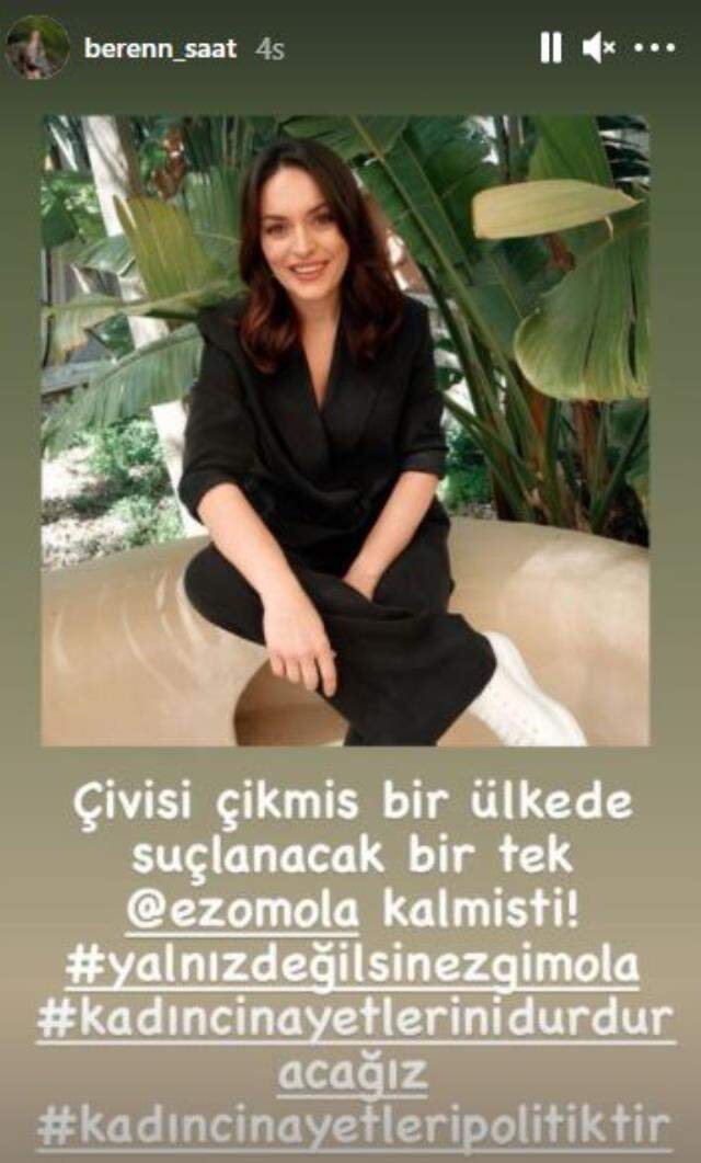 Beren Saat'in Ezgi Mola için yaptığı destek paylaşımı dikkat çekti