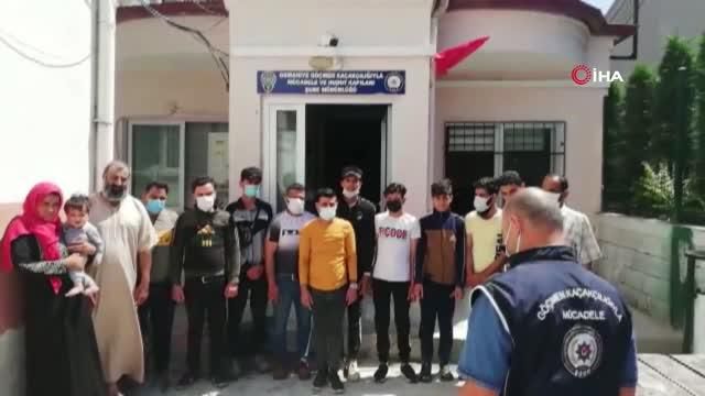 Osmaniye'de 18 düzensiz göçmen yakalandı Osmaniye'de 18 düzensiz göçmen yakalandı