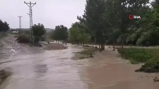 Sağanak yağış dereyi taşırdı Sağanak yağış dereyi taşırdı