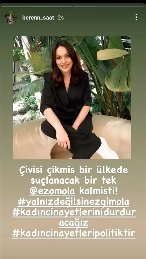 Beren Saat'in Ezgi Mola için yaptığı destek paylaşımı dikkat çekti