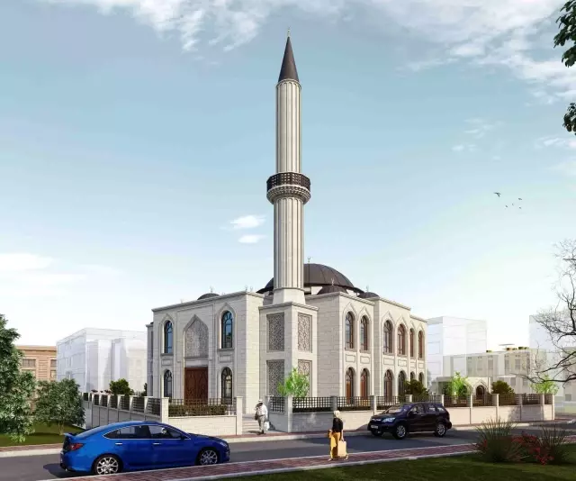 Küfeki taşından yapılacak olan Medine Camii'nin temeli atıldı