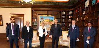 TÜROB Başkanı Eresin, Belediye Başkanı Savran'ı ziyaret etti