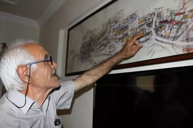 600 yılık köyündeki evleri sahiplerinin lakaplarıyla çizdi 600 yılık köyündeki evleri sahiplerinin lakaplarıyla çizdi
