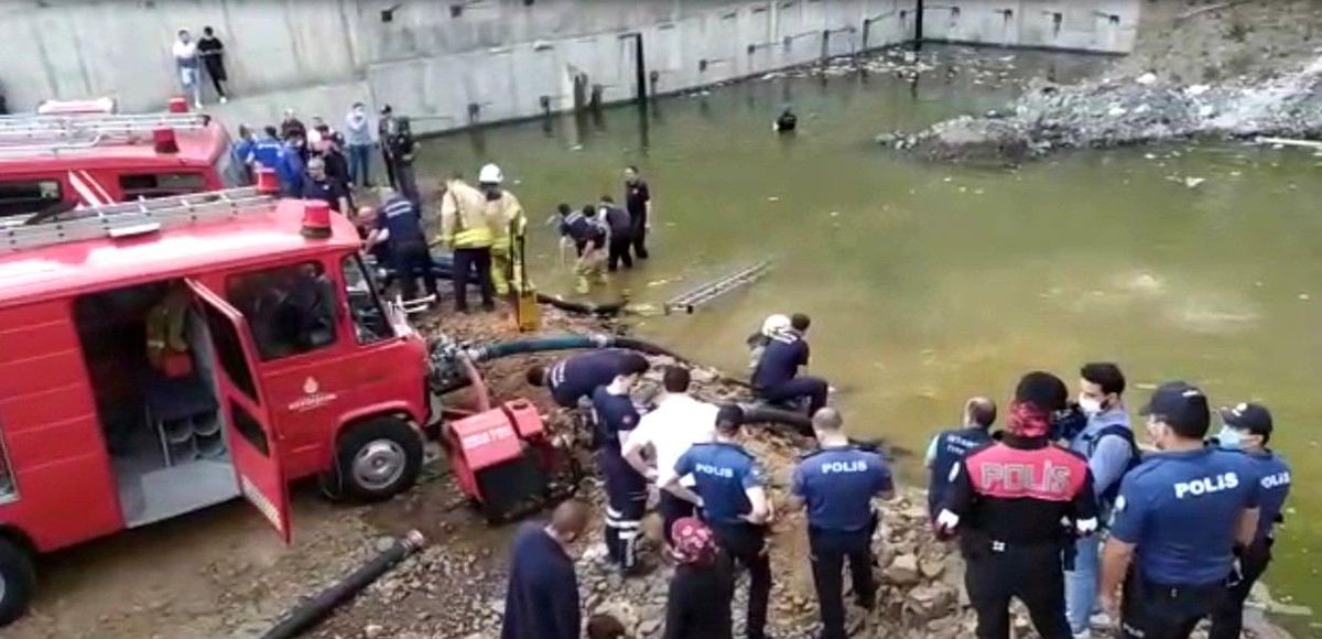 Kağıthane'de feci olay: İnşaattaki gölette boğulma tehlikesi geçiren çocuğu dalgıçlar kurtardı