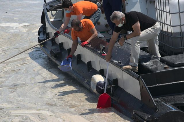 vatandaslar deniz salyasini kureklerle toplad 14182950 o