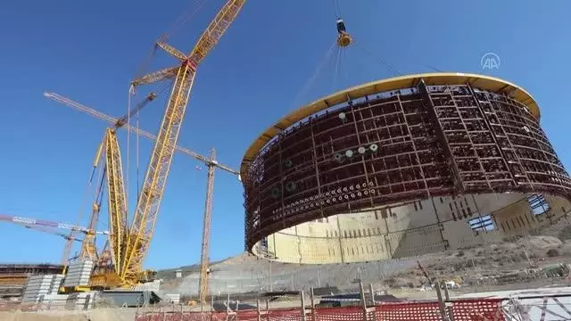 Akkuyu Nükleer Güç Santrali'nin birinci güç ünitesinde çalışmalar sürüyor