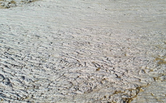 marmara denizi'ndeki deniz salyası kabusunu en iyi anlatan görüntüler: betonla kaplı gibiydi