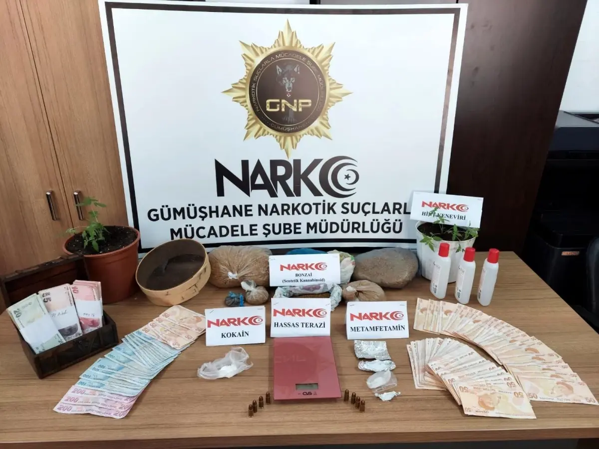 Gümüşhane'de uyuşturucu ticaretine ağır darbe