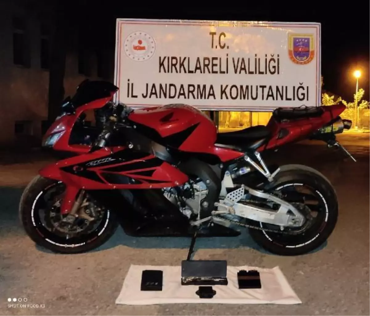 Kırklareli'de gümrük kaçağı motosiklet ele geçirildi
