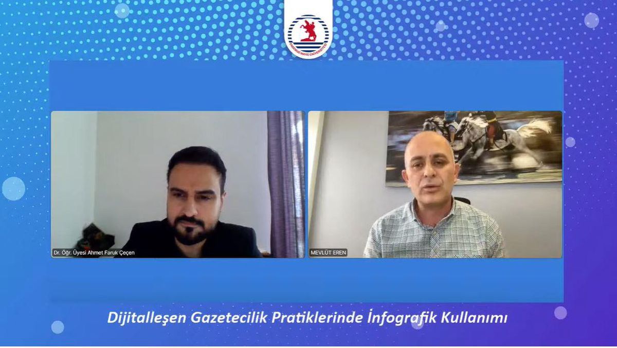 OMÜ İletişim Fakültesinin çevrim içi seminerine AA Grafik Editörü Mevlüt Eren konuk oldu