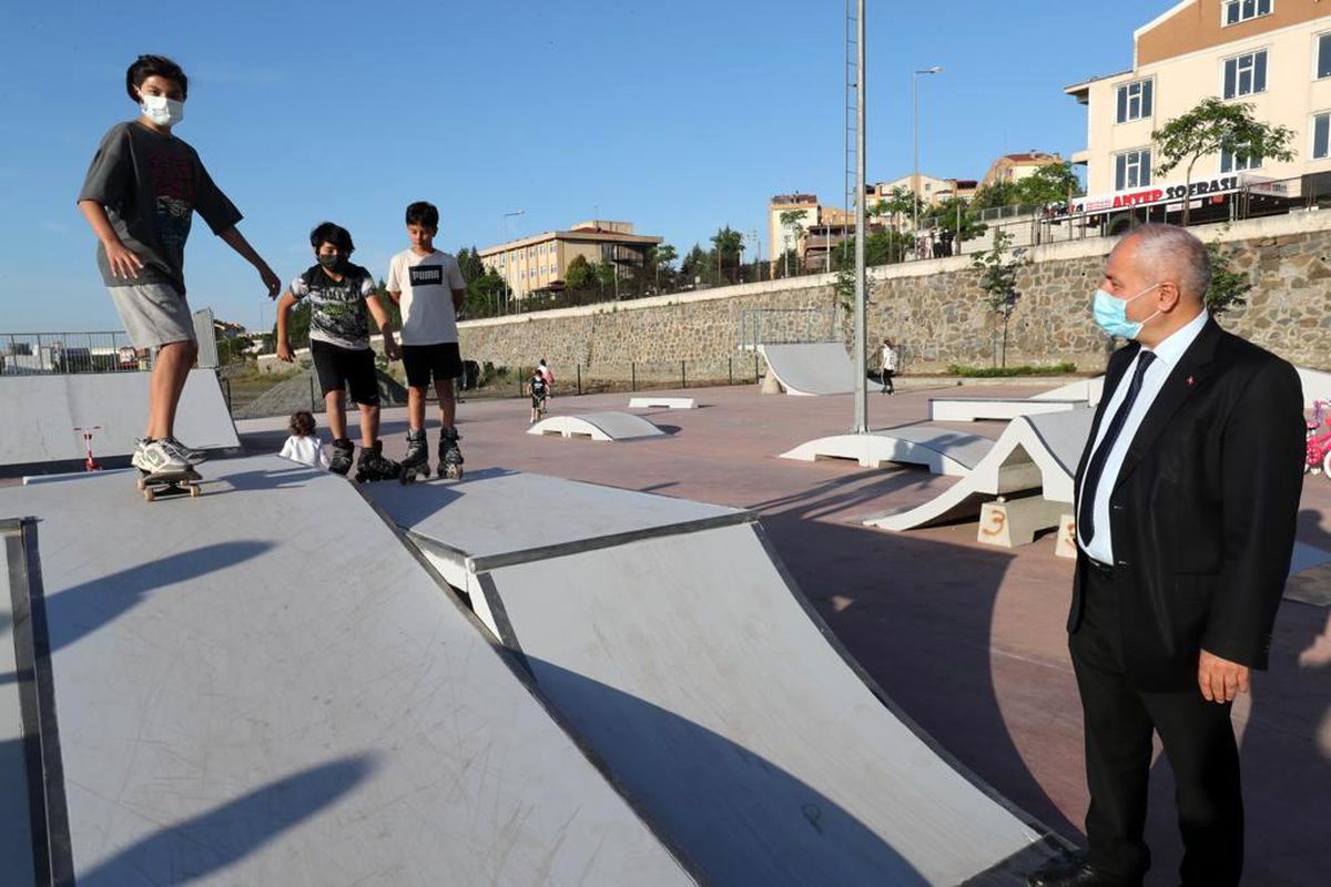 Skate Park'ta ilk test Gebzeli gençlerden