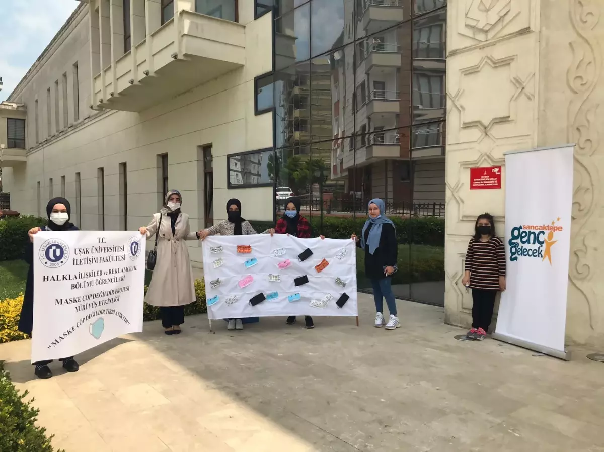 Uşak Üniversitesi öğrencileri ''Maske Çöp Değildir'' dedi!