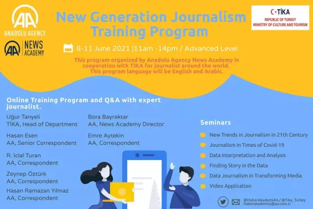 AA ve TİKA iş birliğinde düzenlenen 'Yeni Nesil Habercilik Eğitim Programı' başladı AA ve TİKA iş birliğinde düzenlenen 'Yeni Nesil Habercilik Eğitim Programı' başladı