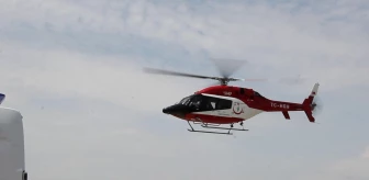 Ankara'da kalp krizi geçiren kişi ambulans helikopterle hastaneye kaldırıldı