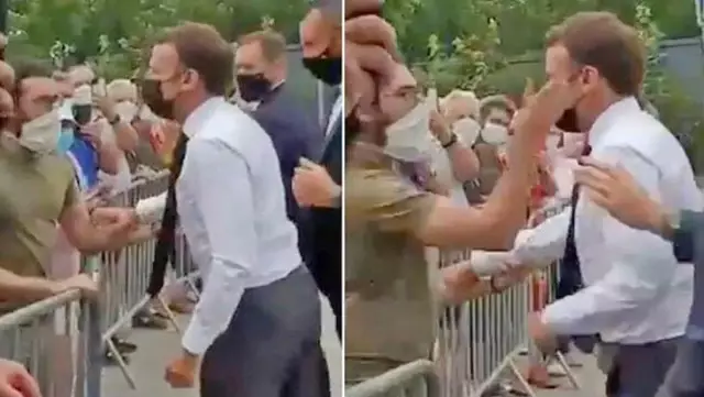 Fransa Cumhurbaşkanı Macron'a tokat atan kişi dövüş ustası çıktı Fransa Cumhurbaşkanı Macron'a tokat atan kişi dövüş ustası çıktı
