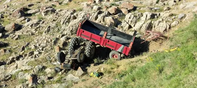 Kontrolden çıkan traktör uçuruma yuvarlandı: 1 ölü