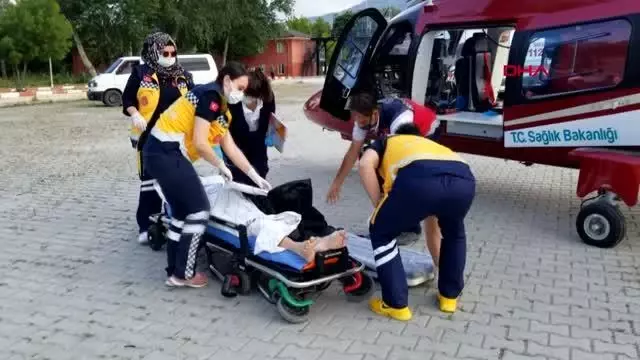 KÜTAHYA KANSER HASTASI, AMELİYATINA AMBULANS HELİKOPTERLE ULAŞTIRILDI KÜTAHYA KANSER HASTASI, AMELİYATINA AMBULANS HELİKOPTERLE ULAŞTIRILDI