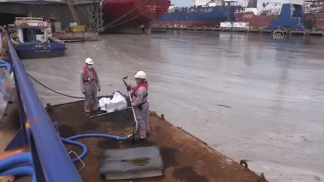 Drone - Müsilaj temizleme çalışması başlatıldı