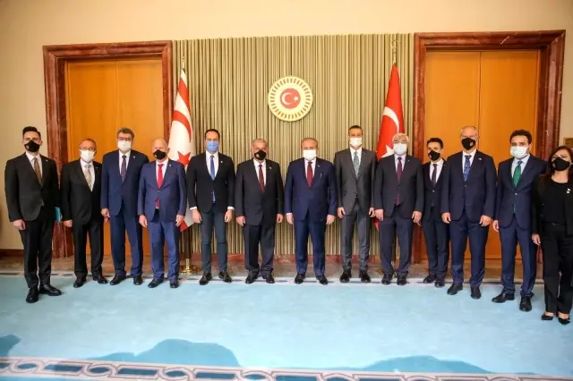 TBMM Başkanı Şentop, KKTC Cumhuriyet Meclisi Başkanı ile görüştü (2)