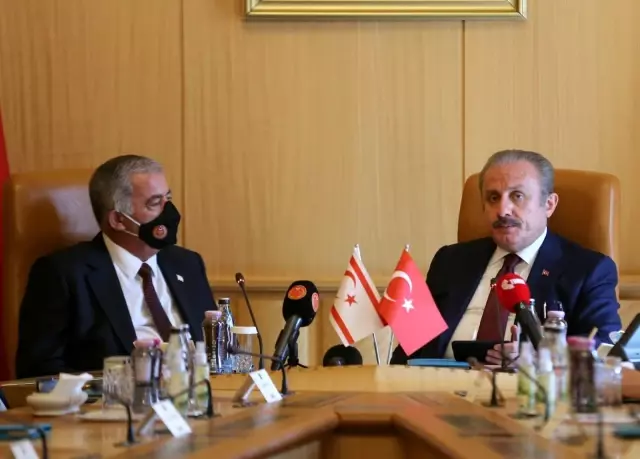 TBMM Başkanı Şentop, KKTC Cumhuriyet Meclisi Başkanı ile görüştü (2)