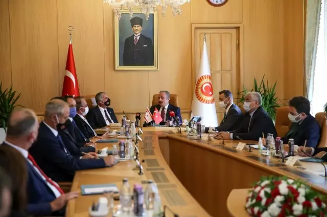 TBMM Başkanı Şentop, KKTC Cumhuriyet Meclisi Başkanı ile görüştü (2)