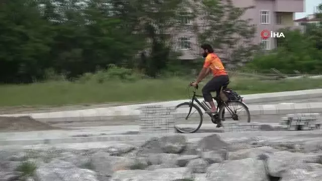 4 yılda 85 bin kilometre pedal çevirdi 4 yılda 85 bin kilometre pedal çevirdi