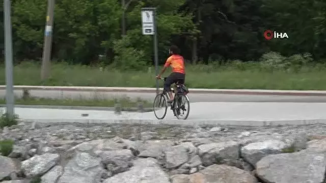 4 yılda 85 bin kilometre pedal çevirdi 4 yılda 85 bin kilometre pedal çevirdi