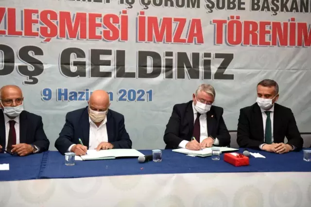 Çorum Belediyesi'nde toplu iş sözleşmesi sevinci Çorum Belediyesi'nde toplu iş sözleşmesi sevinci