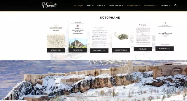 Harput'un tarihi dijital ortama taşındı Harput'un tarihi dijital ortama taşındı