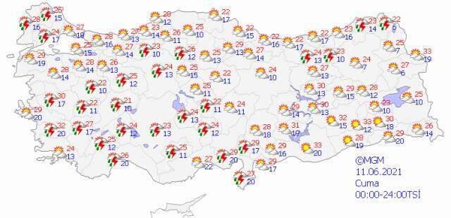 Meteoroloji bölge bölge uyardı! Şemsiyeleri yanınıza almayı unutmayın, sağanak yağış geliyor Meteoroloji bölge bölge uyardı! Şemsiyeleri yanınıza almayı unutmayın, sağanak yağış geliyor