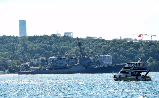 Son dakika haberi... ABD savaş gemisi İstanbul Boğazı'ndan geçti Son dakika haberi... ABD savaş gemisi İstanbul Boğazı'ndan geçti