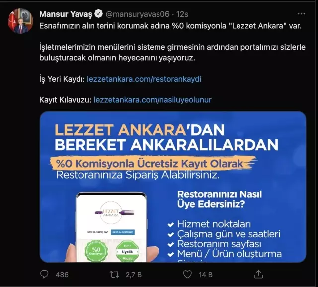 Mansur Yavaş'tan Esnafa Yeni Destek Mansur Yavaş'tan Esnafa Yeni Destek