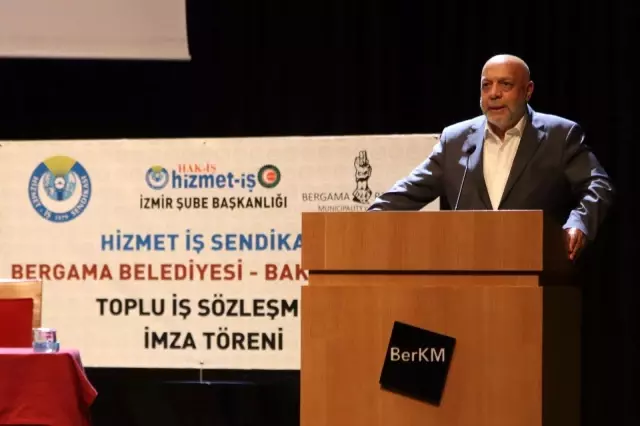 Bergama Belediyesinde toplu iş sözleşmesi sevinci Bergama Belediyesinde toplu iş sözleşmesi sevinci