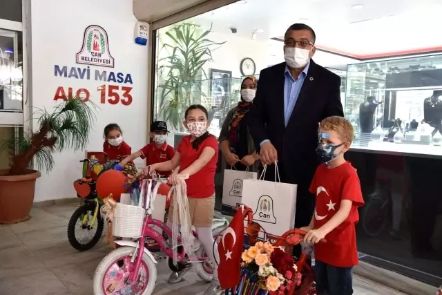 Çan'da en güzel bisiklet yarışması düzenlendi Çan'da en güzel bisiklet yarışması düzenlendi