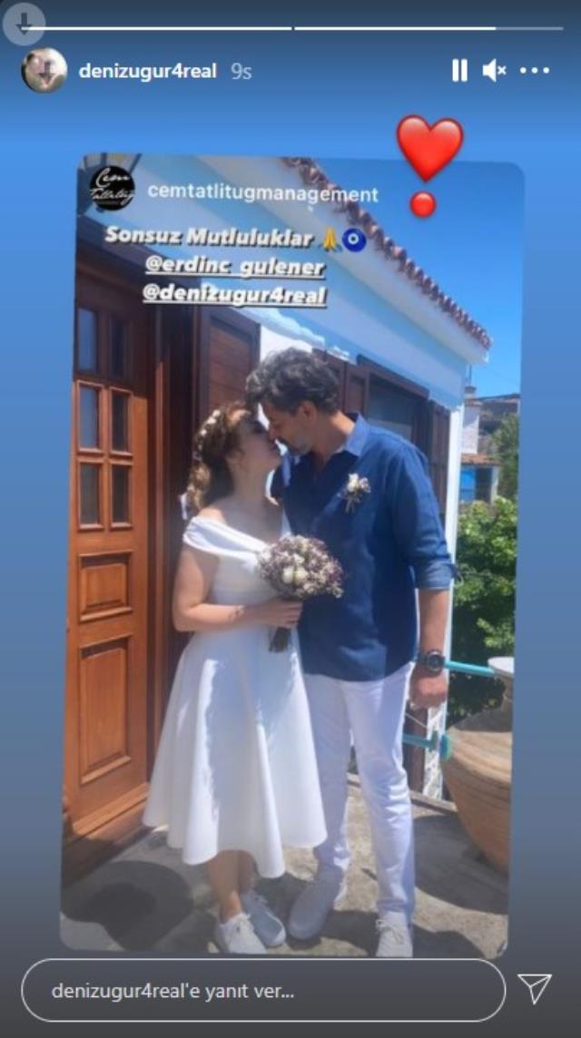 Deniz Uğur ve Erdinç Gülener, sade bir törenle evlendi