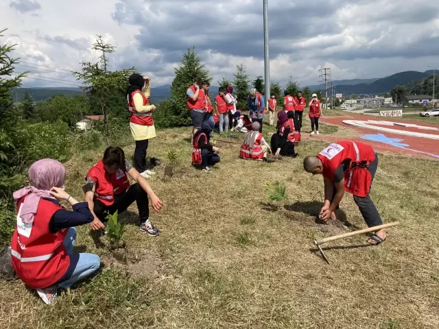 Kızılayın kuruluşunun 153. yılı anısına hatıra ormanı oluşturuldu Kızılayın kuruluşunun 153. yılı anısına hatıra ormanı oluşturuldu