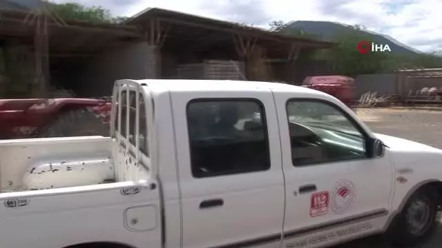 Erzincan'da hayvanlar kenelere karşı ilaçlanıyor Erzincan'da hayvanlar kenelere karşı ilaçlanıyor