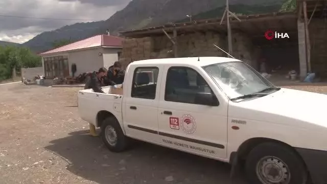 Erzincan'da hayvanlar kenelere karşı ilaçlanıyor Erzincan'da hayvanlar kenelere karşı ilaçlanıyor
