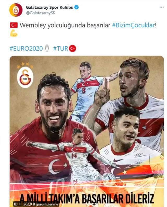 Galatasaray'ın resmi hesabından taraftarı heyecanlandıran Hakan Çalhanoğlu paylaşımı Galatasaray'ın resmi hesabından taraftarı heyecanlandıran Hakan Çalhanoğlu paylaşımı