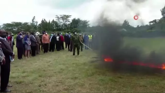 Kenya'da suçla mücadele için 5 binden fazla yasa dışı silah yakıldı Kenya'da suçla mücadele için 5 binden fazla yasa dışı silah yakıldı