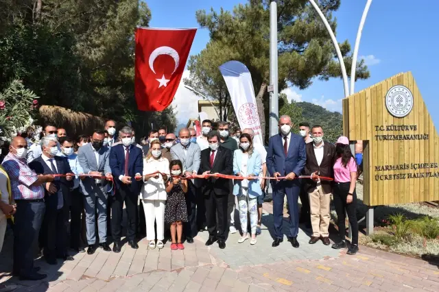 Marmaris İçmeler Halk Plajı hizmete açıldı Marmaris İçmeler Halk Plajı hizmete açıldı