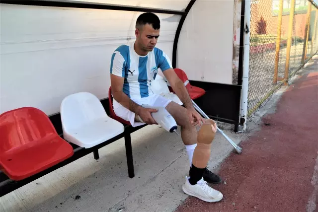 ŞANLIURFA - Ampute futbolcu, protez bacak hayaline kavuştu ŞANLIURFA - Ampute futbolcu, protez bacak hayaline kavuştu